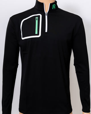 NORTHERN BEAR BLACK 1/4 ZIP TOP