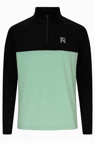 GAINESVILLE GREEN AND BLACK 1/4 ZIP TOP