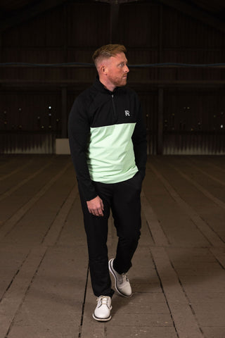 GAINESVILLE GREEN AND BLACK 1/4 ZIP TOP