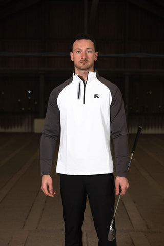 BARNBOUGLE BLACK AND WHITE 1/4 ZIP TOP