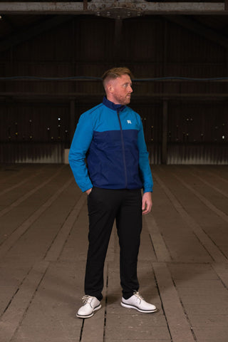 TWIN LAKES TEAL AND NAVY WINDPROOF JACKET