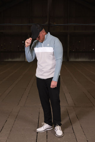 MOUNTAIN SPRINGS MULTI COLOURED 1/4 ZIP TOP