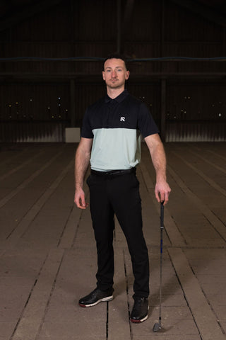 GRAND DUNES GREEN AND BLACK POLO