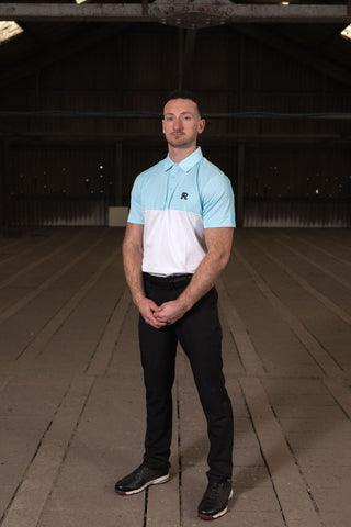 LINDRICK LIGHT BLUE AND WHITE POLO