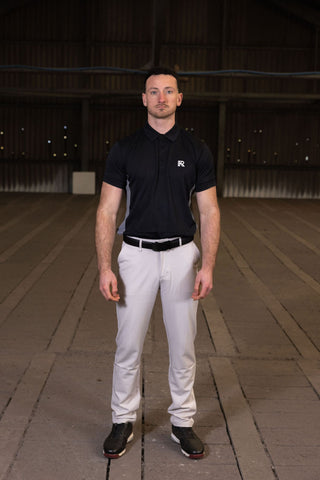 BAY CREEK BLACK AND GREY POLO SHIRT